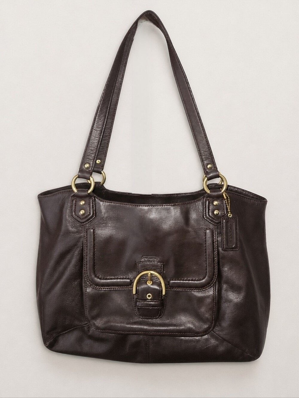 Coach Campbell Belle Leather Carryall Satchel Shoulder Bag EUC F24961